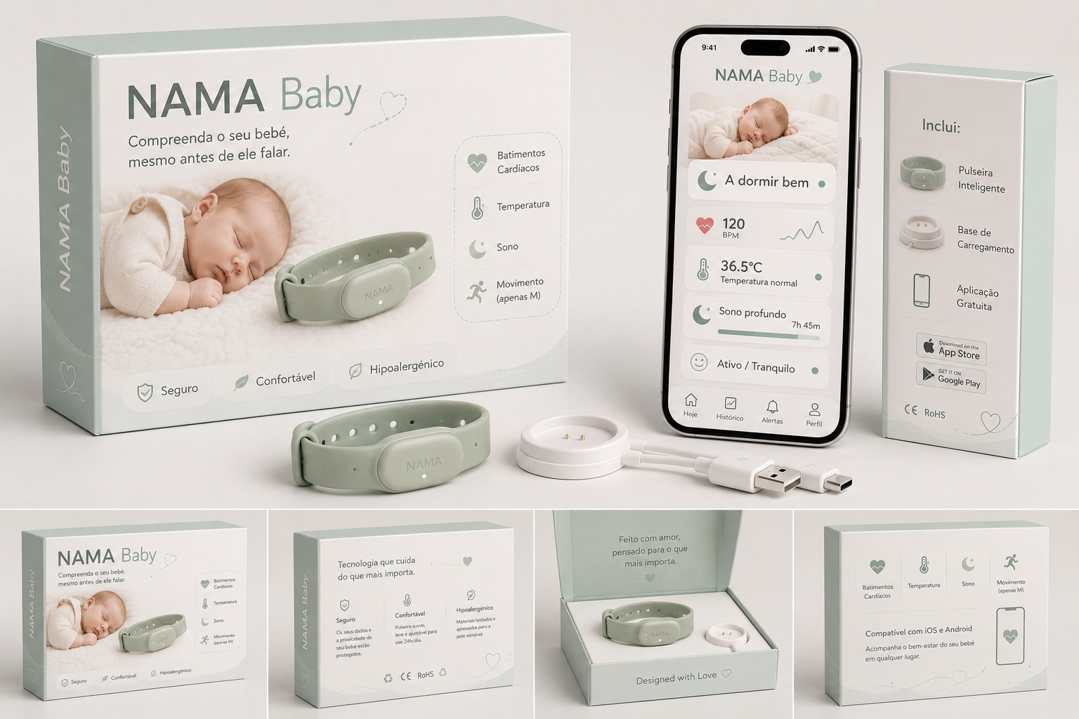 Nama Baby — pulseira de tornozelo